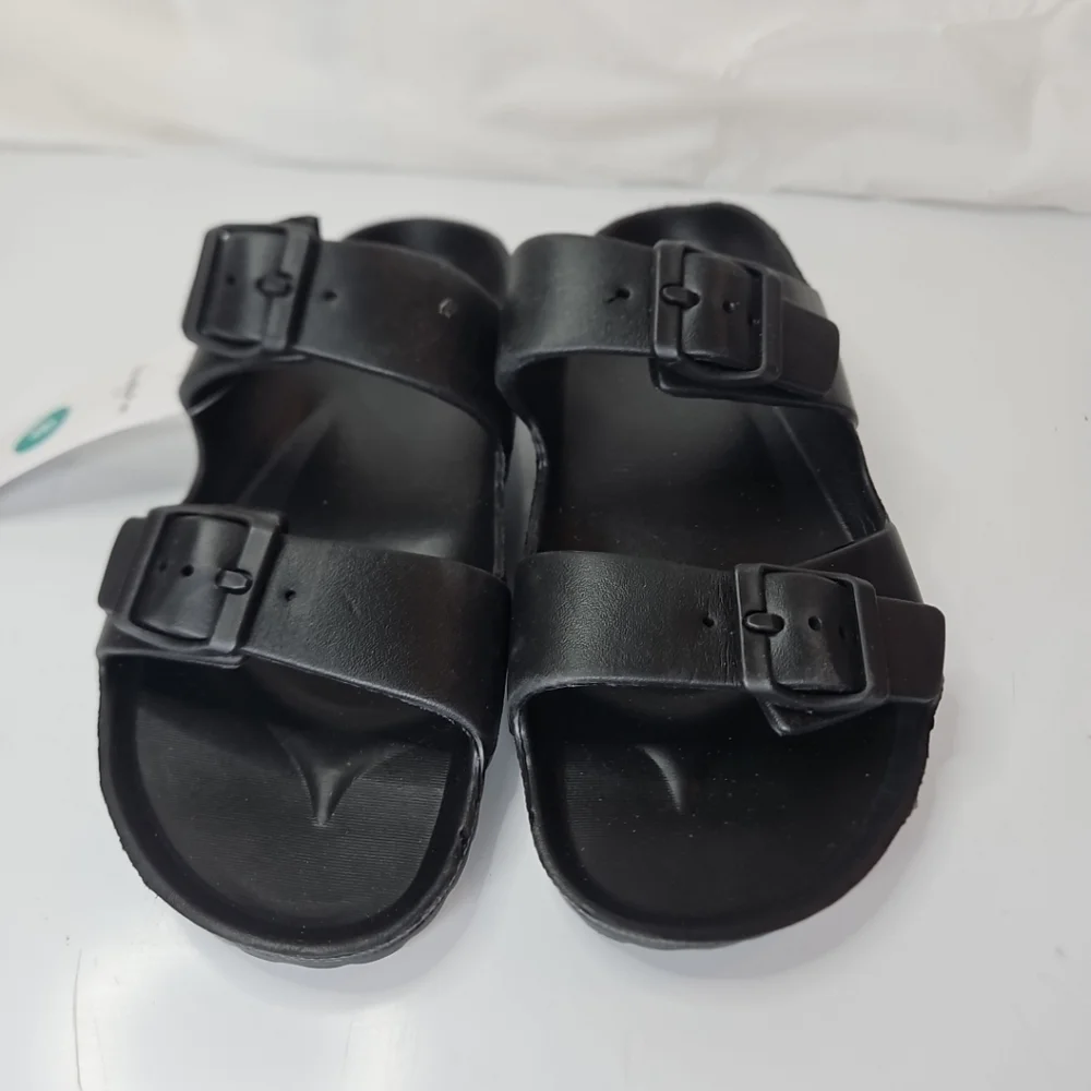 Goodfellow Men's Sandals Casual  Foam Slip On Black Buckle Strap Size 8